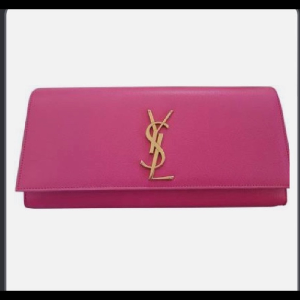 YSL clutch pink